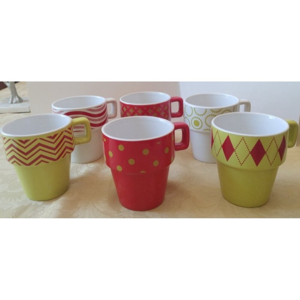 Simple Solutions, Set/6 Coffee Mugs Stackable - Picture 9 of 11